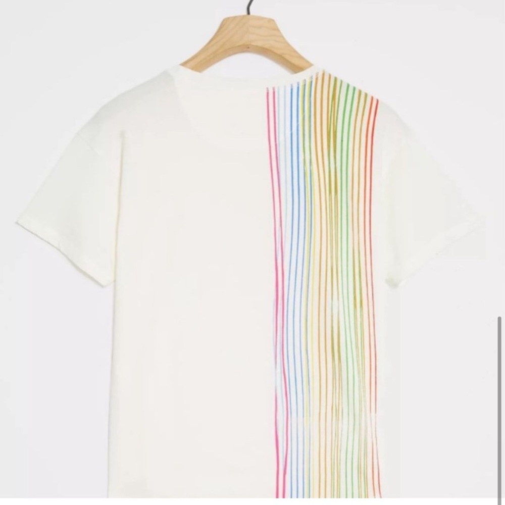 NWOT Rainbow Stripe Tee - Picture 3 of 13